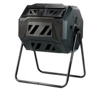Kct Compost Bin 160L - Rotating Tumbler Eco Friendly Waste Garden Composter & Recycling Duel Compartment