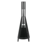 Kct Contemporary Chiminea 121Cm Outdoor Garden Metal Steel Fire Pit With Chimney And Poker Large Heater Wood Log Burner Fireplace