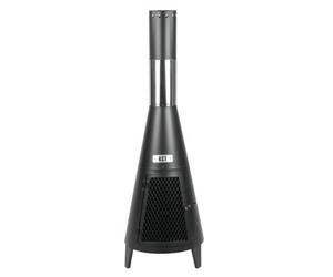 Kct Contemporary Chiminea 121Cm Outdoor Garden Metal Steel Fire Pit With Chimney And Poker Large Heater Wood Log Burner Fireplace