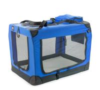 Kct Dog Cat Cage Travel Crate Fabric Pet Carrier Transport Bag - Extra Large Blue