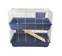 KCT Double Level 100cm Indoor Animal Run Pet Cage or Hutch - Dark Blue