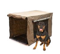 KCT Extra Extra Large 48" XXL Dog Crate with Plastic Tray and Protective Fabric Cover Metal Puppy Animal Cage