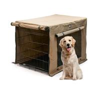 KCT Extra Large 42" XL Dog Crate with Plastic Tray and Protective Fabric Cover Metal Puppy Animal Cage