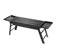 KCT Folding BBQ With Side Shelves Portable Picnic Grill Charcoal Barbecue Small Tabletop Foldable Barbeque For Camping Travel Outdoor Garden Caravan