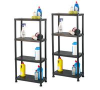 Kct Garage Shelving 4 Tier Plastic Storage Unit 2 Pack