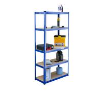 Kct Garage Shelving 5 Tier Unit Metal Shelving Unit Blue Shed Storage Racking 180 X 90 X 40Cm