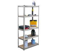 KCT Garage Shelving Unit 375kg Capacity Metal Heavy Duty 5 Tier Level Storage Workshop Shed Shelf Green