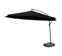 Kct Garden Parasol 3M Large Black Cantilever With Base