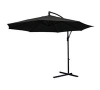Kct Garden Parasol 3M Large Black With Adjustable Crank