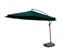 Kct Garden Parasol 3M Large Green Cantilever With Base