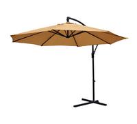 Kct Garden Parasol 3M Large Mocha Cantilever With Adjustable Crank Patio Shade