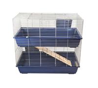 Kct Indoor Cage Rabbit Small 100Cm Twin Level Dark Blue 2 Tier Bunny Run Animal Pet House
