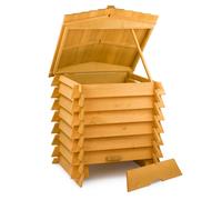 KCT Large 300L Wooden Garden Compost Bin Recycling Outdoor Waste Composter Recycler Composting Food Waste Bin