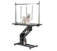 KCT Large Black Hydraulic Adjustable Dog Grooming Table