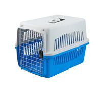 KCT Large Blue Plastic Cat Carrier Cage Crate for Pet/Dog/Kitten/Puppy