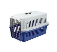 KCT Medium Blue Plastic Cat Carrier Cage Crate for Pet/Dog/Kitten/Puppy