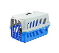 KCT Medium Blue Plastic Cat Carrier Portable Cage Crate for Pet/Dog/Kitten/Puppy Carrier Travel Box
