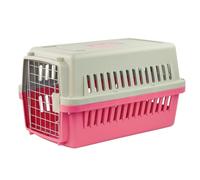 KCT Medium Pink Plastic Cat Carrier Portable Cage Crate for Pet/Dog/Kitten/Puppy Carrier Travel Box