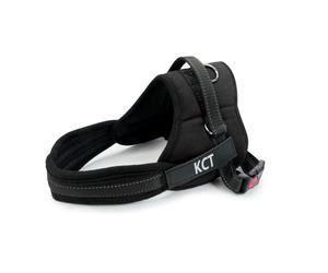 KCT No Pull Dog Harness Extra Large (XL) Black - Soft Padded Adjustable Vest Easy Control
