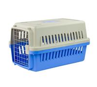 Kct Plastic Pet Dog Cat Travel Crate Carrier Cage Portable - Medium Blue