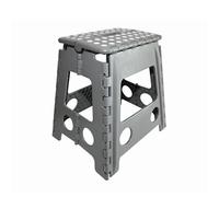 KCT Portable Folding Step Stool for Home Lightweight Kitchen Steps Anti Slip Foldable Plastic with Handle Grey