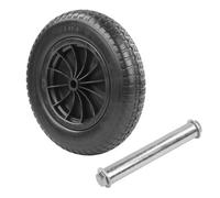 Kct Puncture-Proof 14 Inch Wheelbarrow Wheel, Tyre & 128X20mm Axle Kit Replacement Set