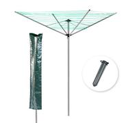 Kct Rotary Washing Line 4 Arm Airer (50M) And Cover