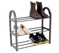 Kct Shoe Rack 3 Tier Small Storage Shelf Stand Metal Plastic Compact Space Saving Slim Portable Narrow Organiser Lightweight Unit