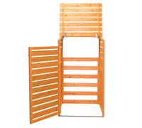 KCT Single Wheelie Bin Storage (1 x 240L) Wooden Store for Rubbish Recycling Dustbin Outdoor Garden Hideaway Holder Hider Tidy Box Unit Cover Cabinet