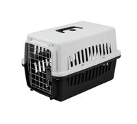 KCT Small Black Plastic Cat Carrier Portable Cage | Crate for Pet/Dog/Kitten/Puppy Carry Travel Box with Secure Lock and Ventilation