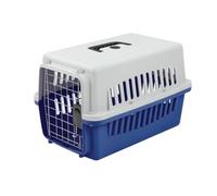 KCT Small Blue Plastic Cat Carrier Cage Crate for Pet/Dog/Kitten/Puppy | Portable Carrier Travel Box with Handle