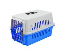 KCT Small Blue Plastic Cat Carrier Portable Cage Crate for Pet/Dog/Kitten/Puppy Carrier Travel Box