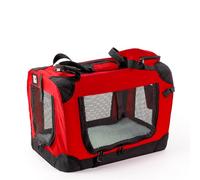 KCT Small Red Fabric Pet Carrier Crate Travel Transport Bag for Cats and Dogs