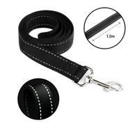 Kct Strong Black Dog Lead With Reflective Stitching