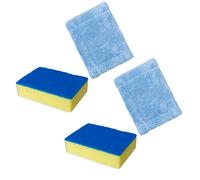 KCT Telescopic Cleaner Accessory Pack - 2 x Scourer/Sponge + 2 Cloth