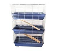 KCT Triple Level Indoor Rabbit Animal Bunny Run Pet Cage 100cm - Dark Blue