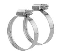 Kct Universal Hose Clips - 2 Pack 35-51mm 304 Stainless Steel Adjustable Metal Clamps For Air/fuel/water/plumbing/bath Pipes