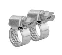 Kct Universal Hose Clips - 2 Pack 8-12mm 304 Stainless Steel Adjustable Metal Clamps For Air/fuel/water/plumbing/bath Pipes