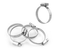 Kct Universal Hose Clips - 5 Pack 35-51mm 304 Stainless Steel Adjustable Metal Clamps For Air/fuel/water/plumbing/bath Pipes