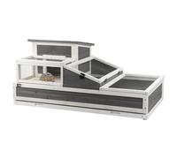 KCT Wooden Tortoise House 2 Layer Enclosure with Balcony and Activity Run Indoor / Outdoor