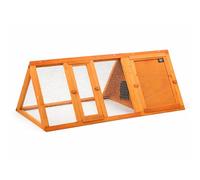 KCT Wooden Triangle Run Outdoor Garden Playpen Pet Cage for Rabbit, Guinea Pig