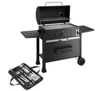 KCT XXL Charcoal BBQ Grill Extra Large Smoker Barbecue with Utensil Tool Kit