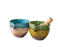 KCTRELTQS 1pc 4/8PCS Matcha Blender Set Gift Box Ceramic Bowl Holder Tea Scoop(04 4PCS White Box)
