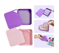 Kculswin 2 Pcs 5mm Fuse Beads Picking Tray Kit with Total 296 Holes, Efficient Sorting Tools with Effortless Beads Recovery, User-Friendly for Iron Bead Enthusiasts (Pink and Purple)