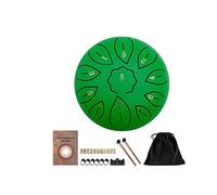 KCUZO 6-inch 11-tone Percussion Instrument for Beginners Tuning Steel Drum Drummer Rattle Drum Copper Tongue Drum(D)