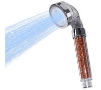 KCVV Glowing Shower Head Filter, High Pressure, 7 Color Changing Luminous, Transparent Finish, Wall Mounted, 2 Settings, Includes Shower Head and Hose