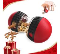KCVV Interactive Dog Toys for Boredom, Rolling Slow -Eating Dog Treat Dispenser, Educational Puppy Toys, Dog Treat Dispenser to Stimulate Dogs' Curiosity and Intelligence, for Entertainment (red)