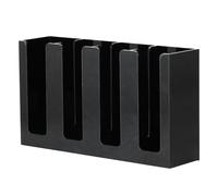 Kcvzitrds 1 PCS Coffee Cup and Lid Organizer Disposable Paper Cup Holder Dispenser 4 Compartments Black