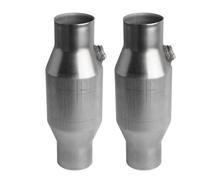 Kcvzitrds 2Pcs Universal Catalytic Converter 2.5inch Catalytic Converters Spun Universal Catalytic Converter High Flow Stainless Steel 425250 Exhaust Catalytic Converter