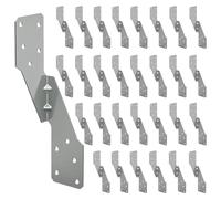 Kcvzitrds 30Pcs Strong-Tie H2.5A, HOT-DIP Galvanized Steel Heavy Duty Hurricane Tie, Hurricane Straps Trusses/Rafters Ties Easy Install Easy to Use
